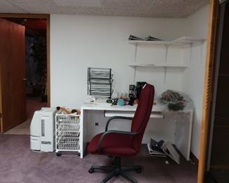 computer  desk, dehumidifier, office  chair