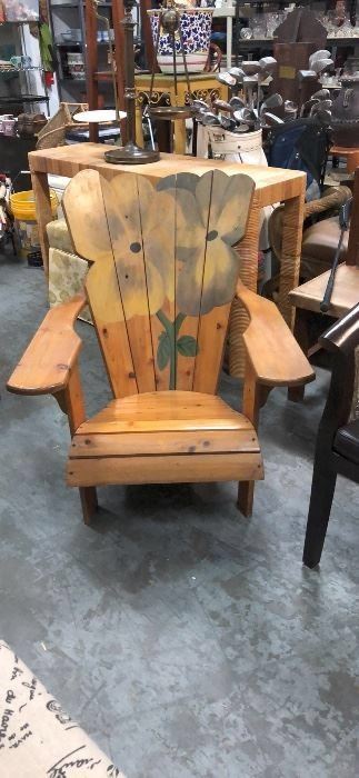 Hand painted Adirondack chair