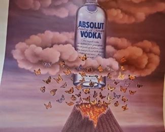 Vintage rare large "Absolut Vodka" poster
