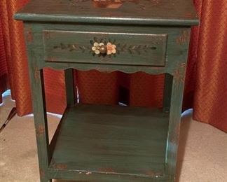Painted Distressed End Table