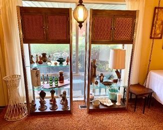 2 MCM shelves with storage.