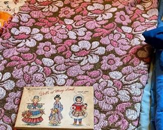 Pretty pink floral bedspread.