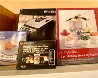 Kitchen items new in box.