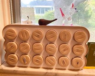 Vintage modern spice rack.