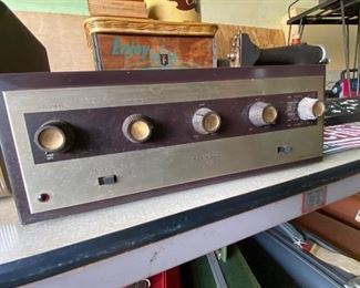 Old tube amplifier.