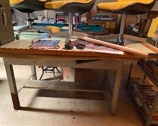 Large drafting table.