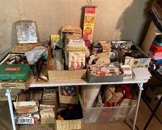 Sewing notions and patterns.