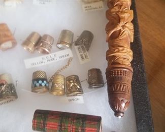 Treen ware crochet hook holder