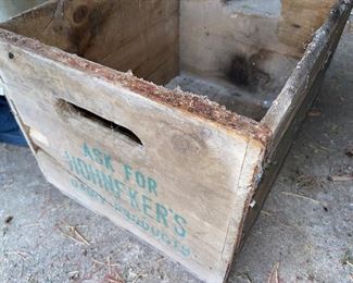 Hohneker’s Dairy wooden crate $70