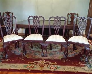 Four chairs Mrs Rode used with the table when the leaves were in.