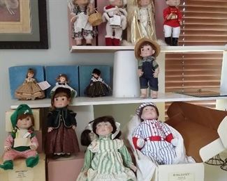 Madame Alexander dolls along with an assortment of other collectible friends.
