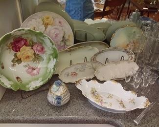 Most of the bowls are hand painted