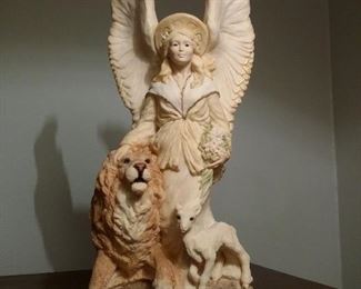 Angels Collection - Guardian angel, lion, & lamb, 1995 United Design Corp