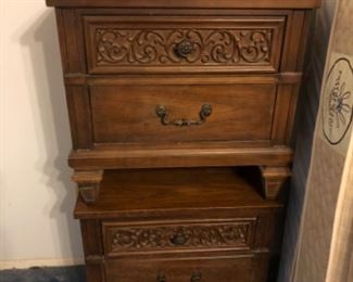 Matching night stands in master bedroom