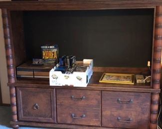 Beautiful two piece entertainment center 