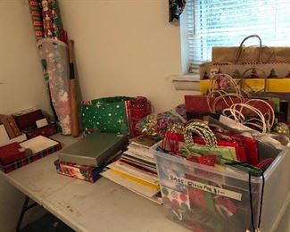 Christmas boxes, paper, present boxes and bags