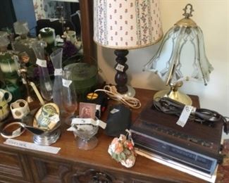 Close up of dresser items