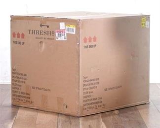 Brown Swivel Faux Slip Cover Chair