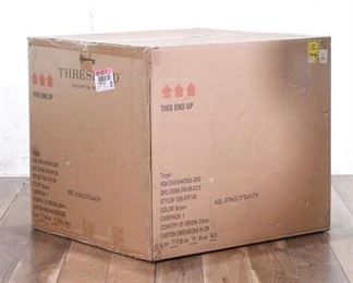 Brown Swivel Faux Slip Cover Chair