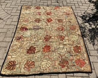 Vintage hooked rug (as is)                                                  125.00 70" x 52"