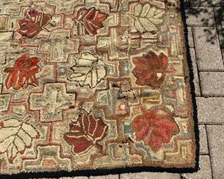 Vintage hooked rug (as is)                                                  125.00 70" x 52"