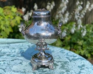 Antique Elkington silver-plate hot water urn         