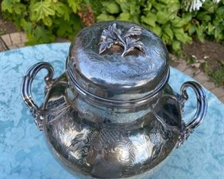 Antique Elkington silver-plate hot water urn         