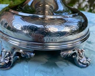 Antique Elkington silver-plate hot water urn         