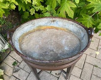 Georgian barrel form wine cooler on stand             