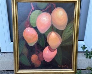 Paul Yardley    (1917-2005 Kauai, HI)      		         frame size 25 1/2"h x 25" w