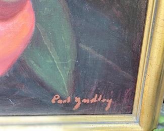 Paul Yardley    (1917-2005 Kauai, HI)      		         frame size 25 1/2"h x 25" w