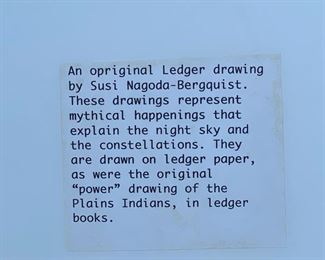Susi Nagoda-Bergquist “Star Girl Coyote”			                                                                                                           frame size 23 1/2"h x 20 1/2"w