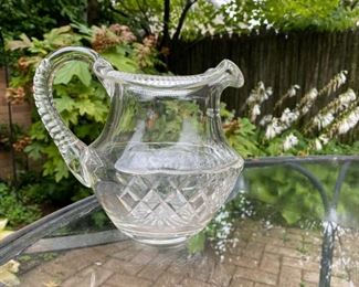 Cut glass pitcher               7"h                                       