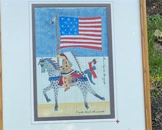 Susi Nagoda-Berquist  “Coyote Leads the Parade”           			                                                                           frame size 21"h x 17"w