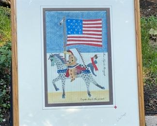 Susi Nagoda-Berquist  “Coyote Leads the Parade”           			                                                                           frame size 21"h x 17"w
