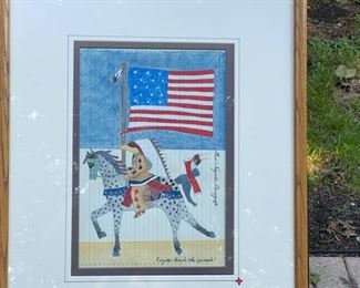 Susi Nagoda-Berquist  “Coyote Leads the Parade”             			                                                                           frame size 21"h x 17"w