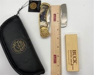 Franklin Mint Collector Knife and Buck Knife