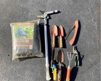 Garden Tools and Bird Netting