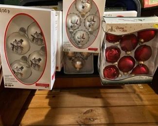 Glass Ornaments with Tote