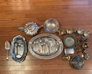 Silver Tone and Plate Lot