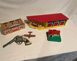 Vintage Toy Lot with Hubley Cap Gun