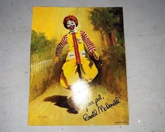 Cardboard Ronald McDonald $5.00