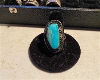 Unmarked Large Stone Ring $8.00
