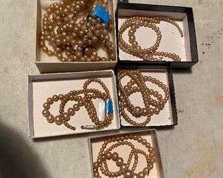 5 Pearl Necklaces $20.00