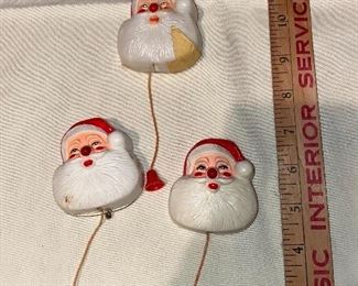Three Light Up Santa Pins, one has been taped as shown $18.00 for all