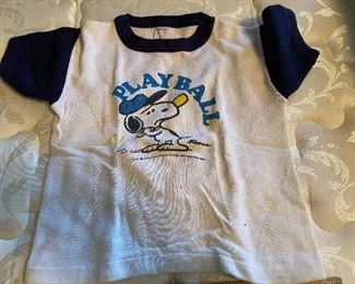 Play Ball Snoopy Shirt size 8, Has some staining $5.00