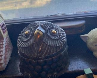 Metal Owl Container $8.00