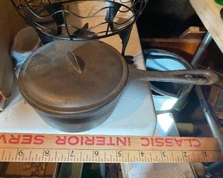 Cast Iron Covered Pot Unmarked $12.00