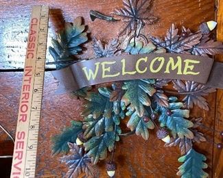 Welcome Metal Sign $12.00