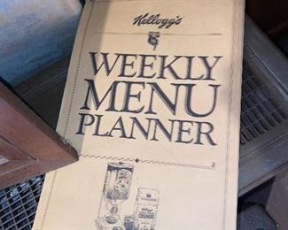 Kellogg Weekly Menu Planner $5.00